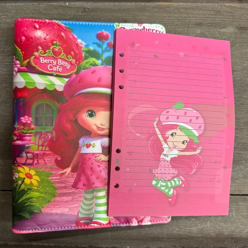 Strawberry Shortcake Girl A5 Binder with matching printed paper